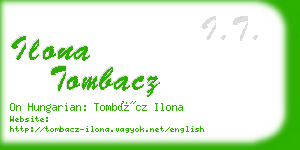 ilona tombacz business card